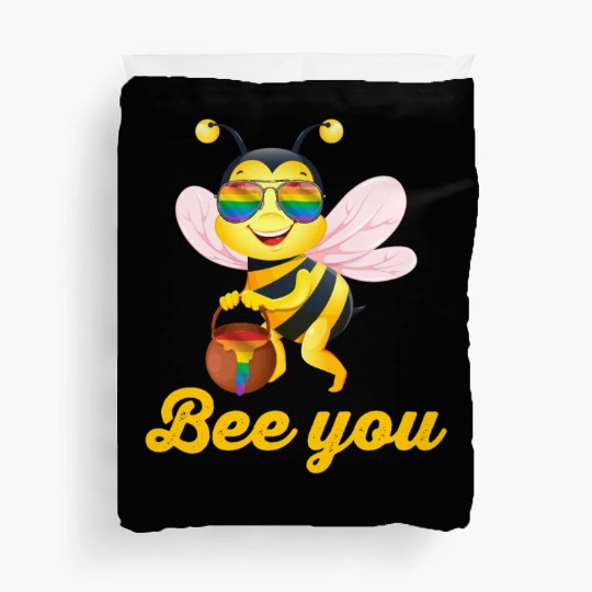 Bee LGBT Gay Lesbian Pride Rainbow Honey Duvet Covers