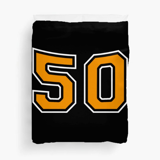 Number 50 Orange Duvet Covers