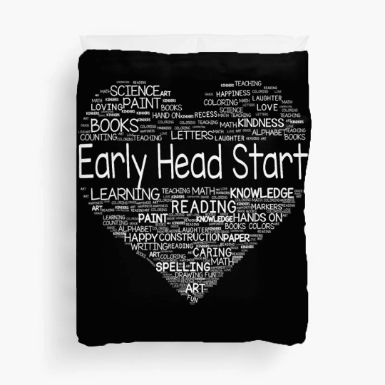 Team Early Head Start Heart Back To School Funny Duvet Covers