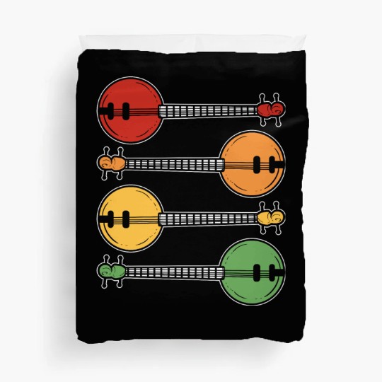 Vintage Banjo Musician Gift Duvet Covers