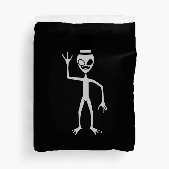 Sir alien waving friendly Duvet Covers