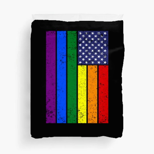 LGBTQIA+ American Flag Pride Duvet Covers