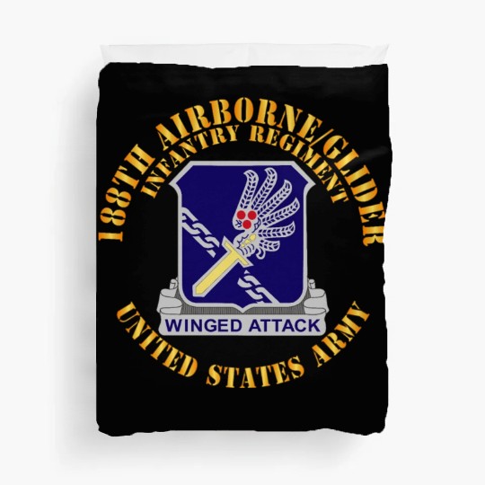 Army 188th Airborne Glider Infantry Regiment DUI X Duvet Covers