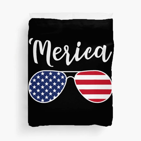 Merica Red Whie And Blue Stars Stripes Sunglasses Duvet Covers