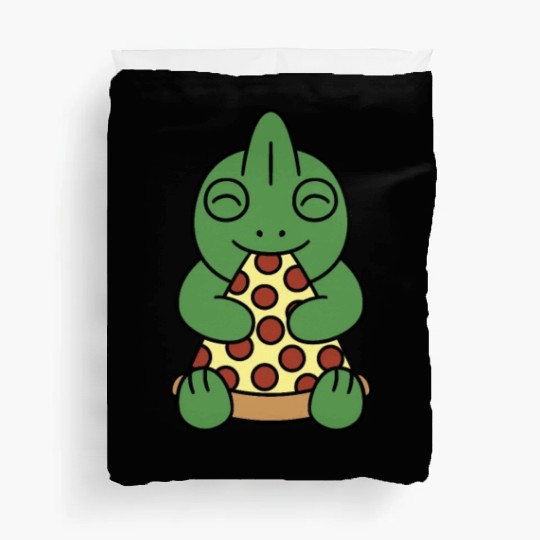 Chameleon Pizza Lover Duvet Covers
