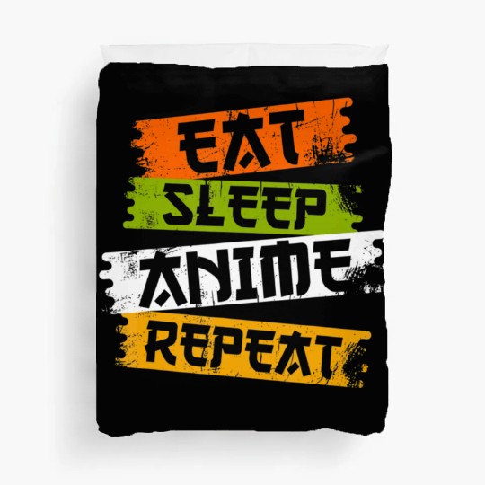 Eat Sleep Anime Repeat Japanese Manga Japan Lover Duvet Covers