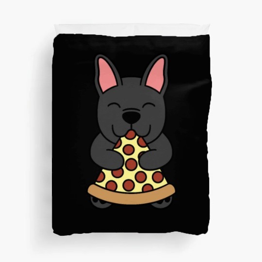 French Bulldog Pizza Lover Duvet Covers