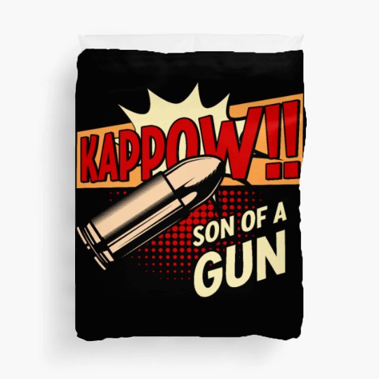 Kappow Bullets Gun Explosion Big bang Aesthetic Duvet Covers