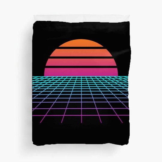 Synthwave Sunset Painter Gift Duvet Covers