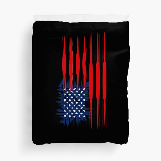 US Flag Vertical Duvet Covers American Stars Stripes