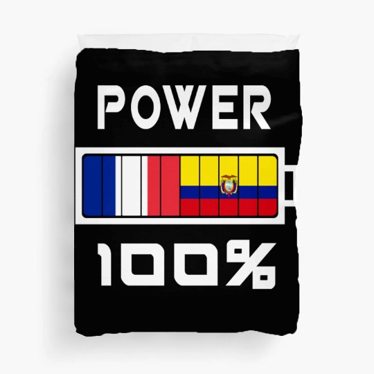 Ecuador and France power 100% Duvet Covers