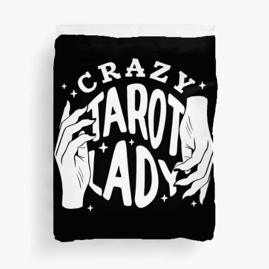 Divination Crazy Tarot Lady Crystal Ball Tarot Duvet Covers
