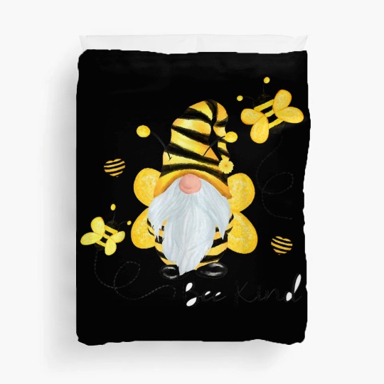 Be Kind Gnome And Bee Hippy Gnome Lover Duvet Covers