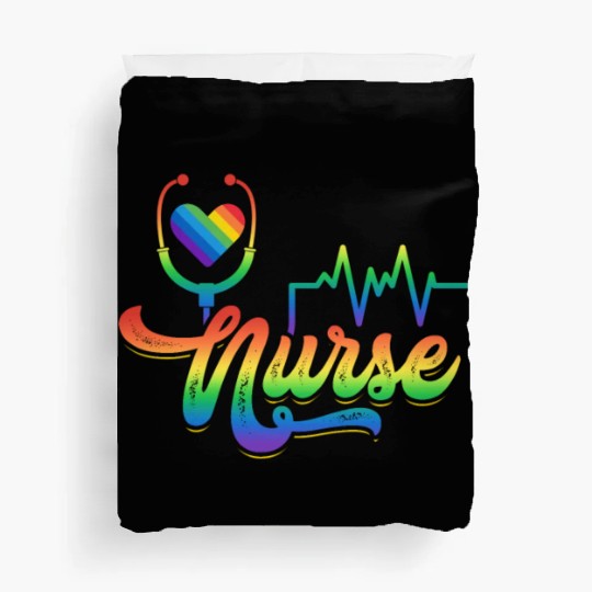 LGBTQIA+ Nurse Hospital Stethoscope Duvet Covers