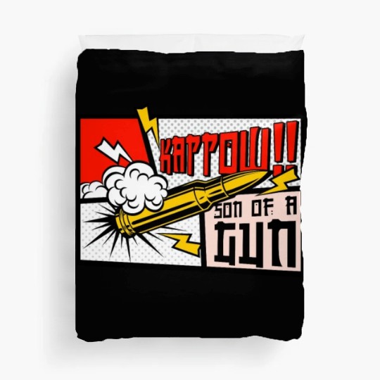 Kappow Bullets Gun Explosion Big bang Aesthetic Duvet Covers