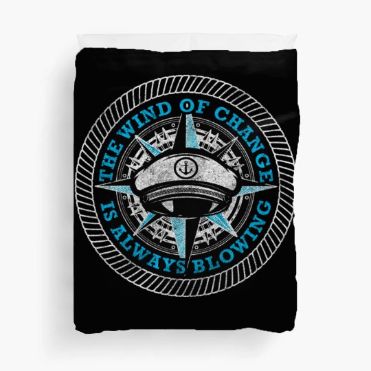 Sailing North Sea World Map Duvet Covers