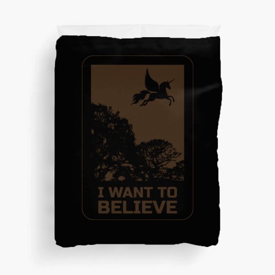 Unicorn "I Want To Believe" UAP Outfit Alien Ufo Duvet Covers