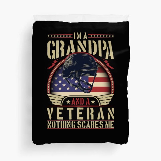 Veteran Grandpa US Patriotic Grandfather Duvet Covers