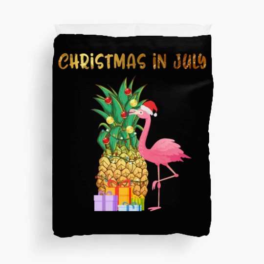 Christmas In July Pineapple Xmas Tree Lights Duvet Covers