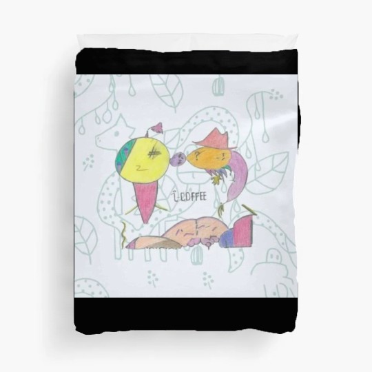 I-COFFEE FISH PUPPET KISS Duvet Covers