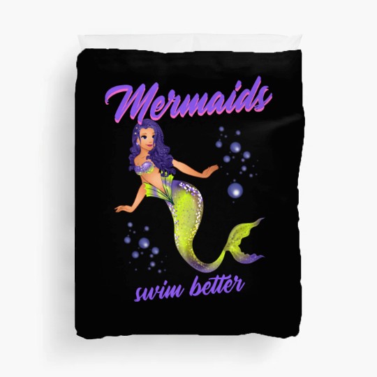 Mermaid Swimming Mermaids Swim Better Duvet Covers