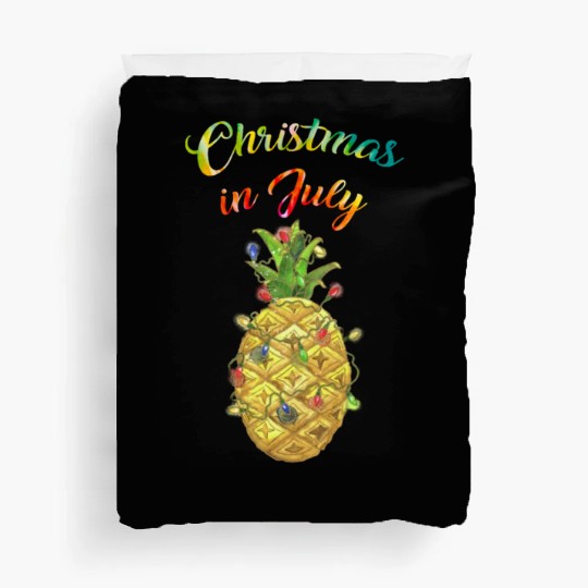 Christmas In July Pineapple Xmas Tree Lights Duvet Covers