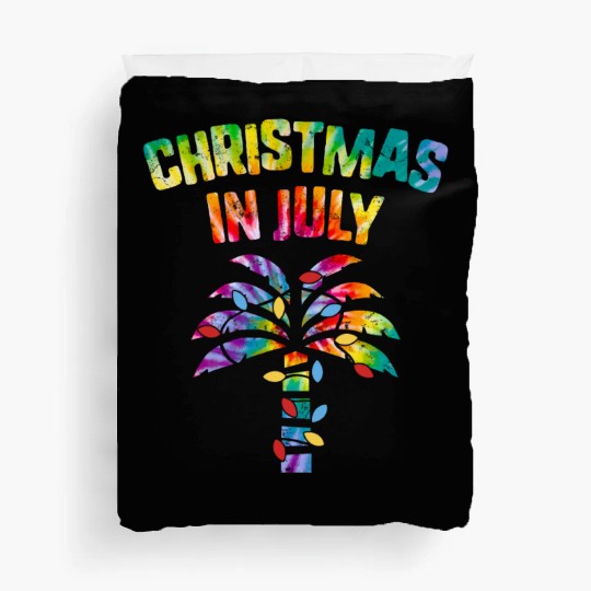 Christmas In July Beach Palm Xmas Tree Summer Duvet Covers