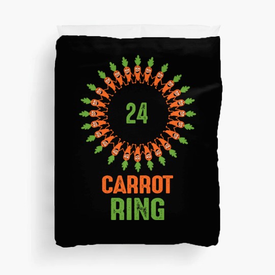 24 Carrot Ring Original and Clever vegetable pun Duvet Covers