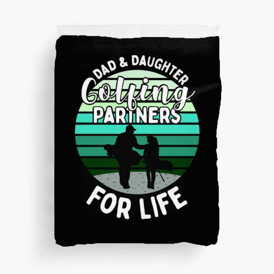 Father and daughter golf gift matching outfit Duvet Covers