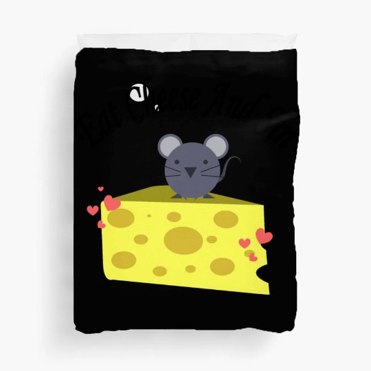 Eat cheese and sin, Best Street art! Classic Duvet Covers