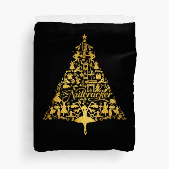 The Nutcracker Golden Christmas Tree Funny Duvet Covers