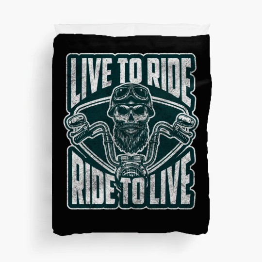 Motorcyclist Hard Rock Cross Machine Two-Wheeler Duvet Covers