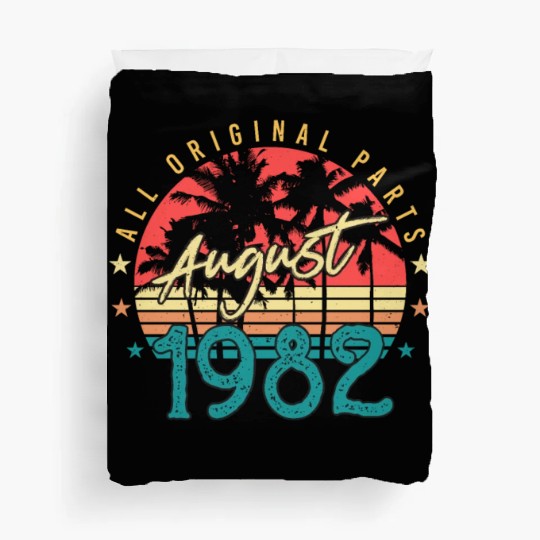 40th Birthday Of August 1982 Duvet Covers
