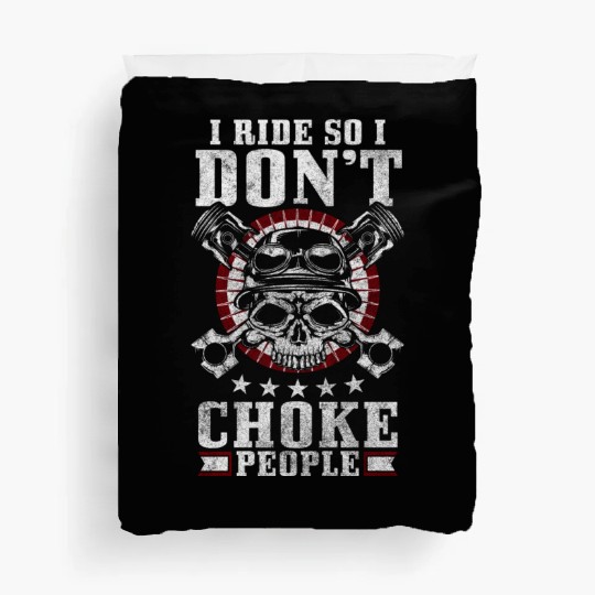Biker Chopper Husqvarna Motorsport Duvet Covers