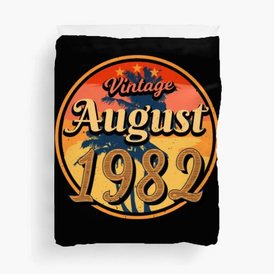 40th Birthday August 1982 Duvet Covers