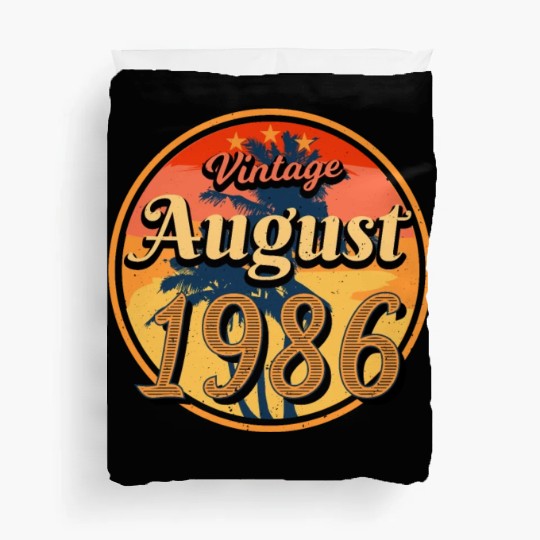 Born 1986 In August Duvet Covers