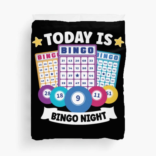 Bingo Card Game Grandma Bingo Player Bingo Cards Duvet Covers