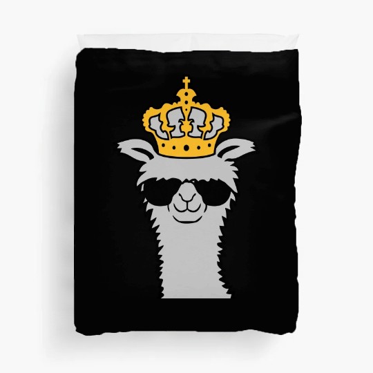 King llama sunglasses stay Duvet Covers