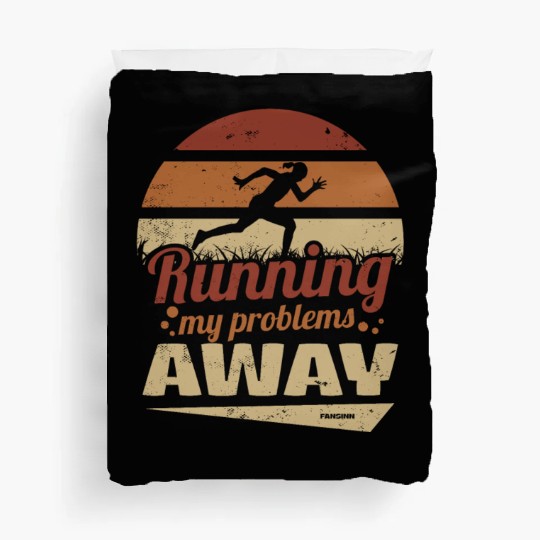 Run jogging sport race training gift Duvet Covers