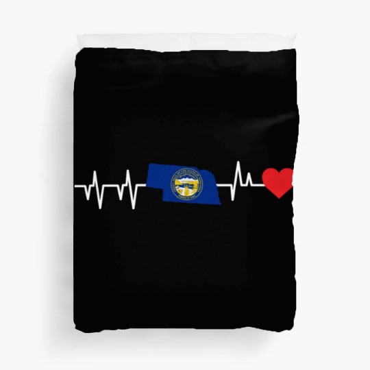Nebraska Heartbeat Gift Duvet Covers