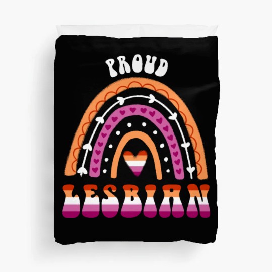 LGBT Pride Month Proud Lesbian Pride Rainbow Duvet Covers