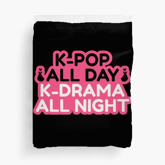 kpop all day, k pop music, korean pop music Duvet Covers