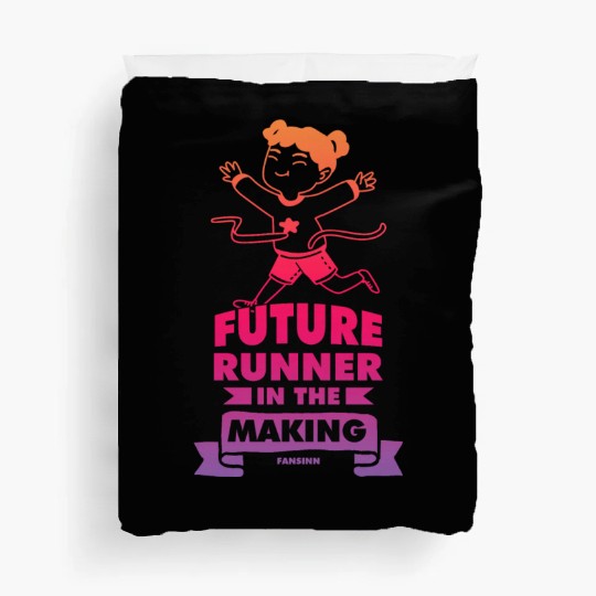 Run jogging sport race training gift Duvet Covers