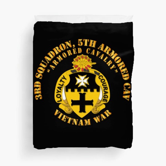Army 3rd Squadron 5th Armored Cav Vietnam War Duvet Covers