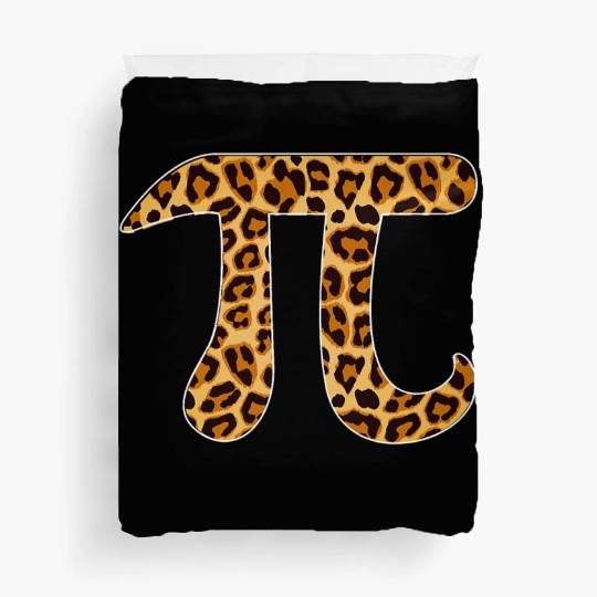Pi Leopard Print Skin Cheetah Pi Day Math Nerd Duvet Covers
