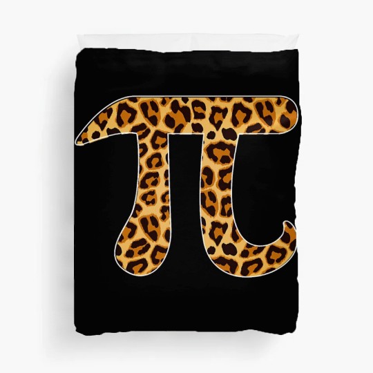 Pi Leopard Print Skin Cheetah Pi Day Math Nerd Duvet Covers