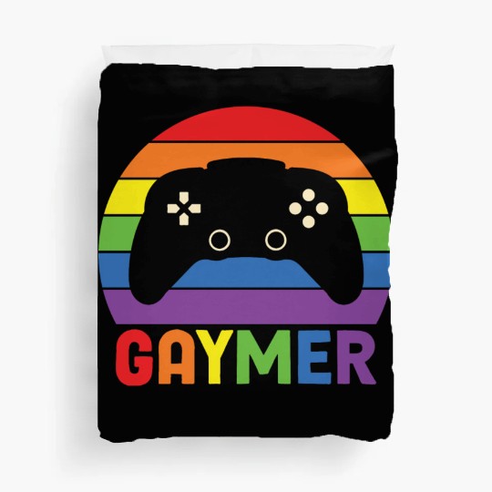LBGT Flag Gay Pride Human Gaymer Gamer Duvet Covers