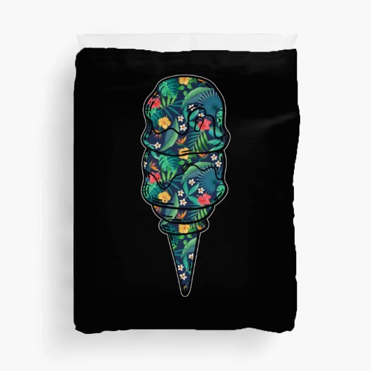 Ice Cream Tropical Floral Flower Duvet Covers