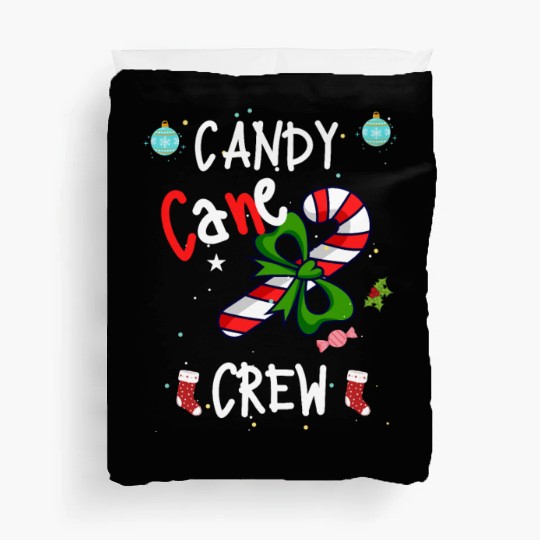 Cute Funny Candy Cane Crew Funny Christmas Candy Duvet Covers