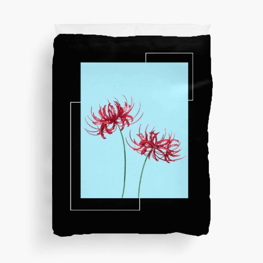 Red Spider Lily Lycoris Recoil Anime Fanart Duvet Covers